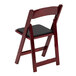 Flash Furniture XF-2903-MAH-WOOD-GG Mahogany Wood Folding Chair with Padded Seat Main Thumbnail 2