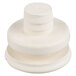 A white plastic plug with a round top.