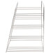 A metal rack with four shelves on it.