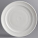 A white plate with a circular pattern.