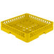 A Vollrath Traex yellow plastic rack with open squares.