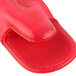 Mastrad A82310 Orka 11" Red Silicone Oven Mitt with Cotton Lining Main Thumbnail 5
