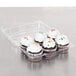 Polar Pak 2466 6 Compartment Low Dome Clear Cupcake / Muffin Takeout Container - 20/Pack Main Thumbnail 4