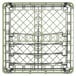 A light green metal Vollrath tray rack with metal rods.