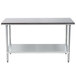 Advance Tabco ELAG-305-X 30" x 60" 16 Gauge Stainless Steel Work Table with Galvanized Undershelf Main Thumbnail 2