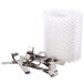 A roll of white mesh with metal clips for a Paragon cotton candy machine.