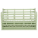 A light green plastic rack with XX-tall open compartments.