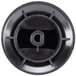 A black plastic Vollrath control knob with a hole in it.