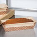 Solut 31906 1 lb. Bake and Show Corrugated Kraft Oven Safe Paper Bread Loaf Pan - 370/Case Main Thumbnail 1