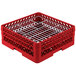 Vollrath PM3807-2 Traex® Plate Crate Red 38 Compartment Plate Rack - Holds 5" to 6 1/8" Plates Main Thumbnail 1