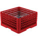 Vollrath PM2209-3 Traex® Plate Crate Red 22 Compartment Plate Rack - Holds 7" to 7 7/8" Plates Main Thumbnail 1