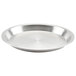 An American Metalcraft stainless steel pie pan with a round rim.