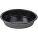 A black round Solut paperboard pan with a silver rim.