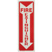 Buckeye Glow-In-The-Dark Fire Extinguisher Adhesive Label - Red and White, 12" x 4" Main Thumbnail 2