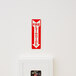 Buckeye Glow-In-The-Dark Fire Extinguisher Adhesive Label - Red and White, 12" x 4" Main Thumbnail 1