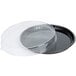 Solut 68155-CP 13" Bake and Show Black Oven Safe Takeout Cookie Tray / Pizza Tray with Lid - 25/Case Main Thumbnail 3