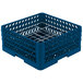Vollrath PM2006-3 Traex® Plate Crate Royal Blue 20 Compartment Plate Rack - Holds 4 3/4" to 6 1/2" Plates Main Thumbnail 1