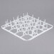 A white plastic grid with spikes for Vollrath 20 compartment glass rack.