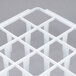 A white plastic Vollrath glass rack divider with four rows of squares.
