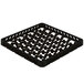A black plastic Vollrath Traex glass rack extender with a grid pattern.