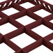 A Vollrath Traex burgundy plastic grid with holes.