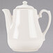 A Homer Laughlin ivory china teapot with a lid and handle.