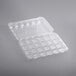 24 Compartment Clear Hinged Lid Mini Cupcake Container - 11/Pack Main Thumbnail 4