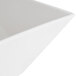 An American Metalcraft Prestige square porcelain bowl with a flat bottom on a white background.