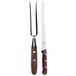 Victorinox 40199 10" Two-Tine Fork and Victorinox 47143 10" Knife Slicer with Rosewood Handle - Two Piece Set Main Thumbnail 1