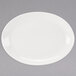 Homer Laughlin by Steelite International HL31200 Empire 10 5/8" Ivory (American White) Coupe Oval China Platter - 24/Case Main Thumbnail 1