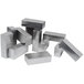A group of stainless steel magnetic block risers.