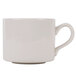 CAC MUM-10 10 oz. Ivory (American White) Rolled Edge Stackable China Cup - 36/Case Main Thumbnail 1