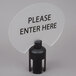 Aarco FOS-1 Oval "Please Enter Here" Stanchion Sign Main Thumbnail 3