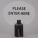 Aarco FOS-1 Oval "Please Enter Here" Stanchion Sign Main Thumbnail 2