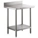Regency 24" x 30" 16-Gauge Stainless Steel Commercial Work Table with 4" Backsplash and Undershelf Main Thumbnail 3