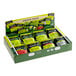 A box of Bigelow Green Tea Bags with a variety of green tea flavors.