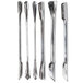 Town 48675 Stainless Steel 6 Piece Garnishing Kit with metal tools including tongs and a tube.