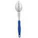 Vollrath 6414230 Jacob's Pride 14" Heavy-Duty Perforated Basting Spoon with Blue Ergo Grip Handle Main Thumbnail 3