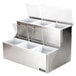 San Jamar B6706INL EZ-Chill 6-Compartment Two Tier Stainless Steel Condiment Bar with Split Notched Lids Main Thumbnail 2
