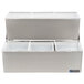 San Jamar B6706INL EZ-Chill 6-Compartment Two Tier Stainless Steel Condiment Bar with Split Notched Lids Main Thumbnail 4
