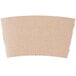 A Natural Kraft cardboard coffee cup sleeve on a white background.
