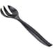 A black plastic serving fork with a long handle.