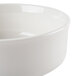 A Homer Laughlin bright white china nappie bowl with a white rim.