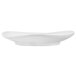 A CAC Super White Clinton triangular saucer on a white background.