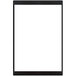A rectangular black frame with a white background.