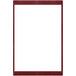 A red rectangular Menu Solutions menu board with a white background.