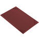 A Menu Solutions burgundy rectangular menu board with corners.