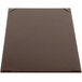 A brown rectangular Menu Solutions menu board with corners.