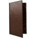 A brown leather Menu Solutions guest check presenter.