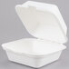 EcoChoice Compostable Sugarcane / Bagasse 6" x 6" x 3" Take-Out Container - 500/Case Main Thumbnail 4